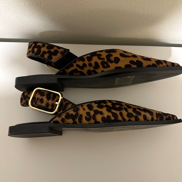 🐆Steve Madden Calf Hair Leopard Print Slingback Flats - Picture 7 of 9